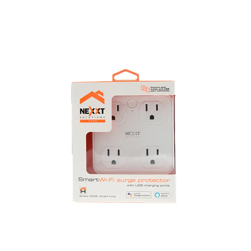 Imagen Tomacorriente Inteligente Nexxt | 4 toma corrientes | 4 puertos USB